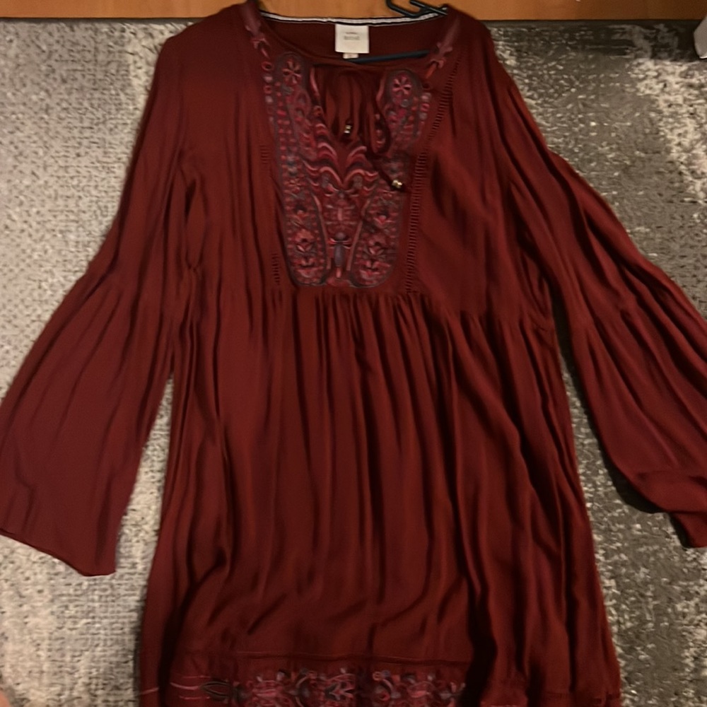 Marroon Mini Dress / Tunic